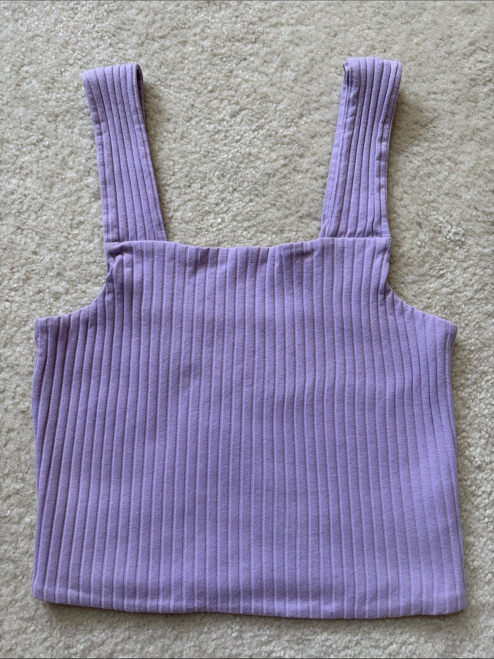 American Eagle Ribbed Square-Neck Crop Top